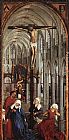 Rogier Paintings - Seven Sacraments Altarpiece central panel by Rogier van der Weyden